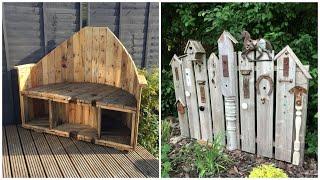 The use of wood in the design of the garden or backyard crafts decor furniture
