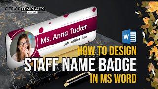 How to Design EmployeeStaff Name Badge or Name Plate in MS Word  DIY Tutorial