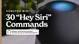 HomePod mini 30 Hey Siri Commands WATCH WITH HEADPHONES