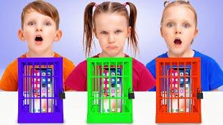 Learn Rules of Conduct in Mobile Phone Jail with Kids