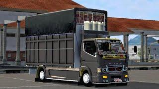 MOD BUSSID TERBARU TRUCK CANTER  SHARE LIVERY MOD TRUCK CANTER MUKHLAS $7 KRODONG STYLE SUMATERA