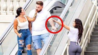 THE BEST ESCALATOR PRANKS *COUPLES REACTIONS*