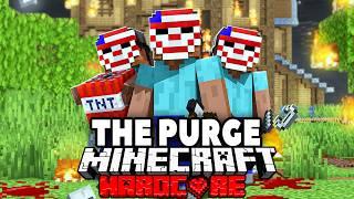 100 Players Simulate THE PURGE in Minecraft...