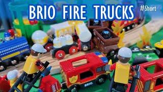 Toy Train Crash & Fire Trucks #trainvideos #shorts