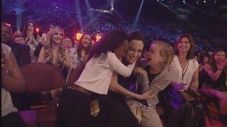 Angelina Jolie Shows Up at Kids Choice Awards with Daughters Wins Best Villain