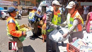 Look What Officers Are Doing To Illegal Street Traders In Johannesburg.