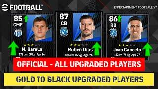 efootball22 - OFFICIAL upgraded players ratings  Gold to black upgrades  FT Ruben Dias.........