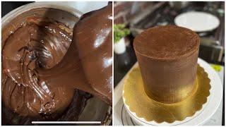 غاناش الشوكولا لتغليف الكيك تحت عجينة السكر ناجح و لذيذ كيك ديزاين  ganache couverture