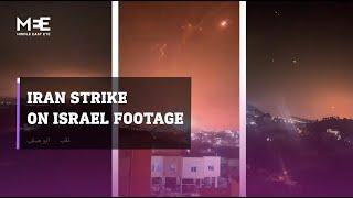 Irans strike on Israel from three camera angles