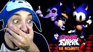 A NOVA VERSÃO ASSUSTADORA DO SONIC CHEGOU  Friday Night Funkin VS Rewrite Sonic.EXE