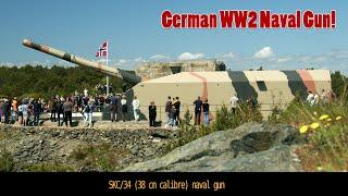 GERMAN WW2 NAVAL GUN - The worlds second largest cannon ever mounted on land - STILL OPPERATIONAL