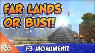 Minecraft Far Lands or Bust - #755 - Musical Pyramid F3 Monument