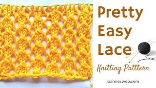 Pretty Easy Lace Stitch - Four Row Repeat Knitting Pattern