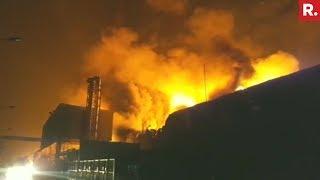 Massive Fire At Factory In Alwar