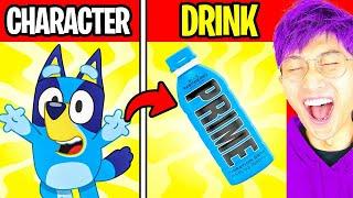 BLUEY CHARACTERS And Their FAVORITE DRINKS + FOODS? BLUEY In Real Life