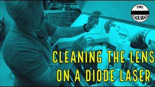 Cleaning the lens on A diode laser