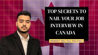 Master any job interview in Canada  Jobs for international students  Real of Canada 2024 