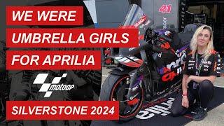 We were umbrella girls for Aprilia MotoGP Silverstone 2024