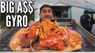 GIANT GREEK GYRO CHALLENGE  In Charleston South Carolina  Mediterranean Food  Man Vs Food