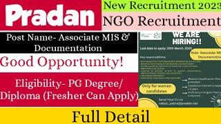 NGO JOB Circular 2023  Pradan Ngo Recruitment Ngo Jobs #jobsearch