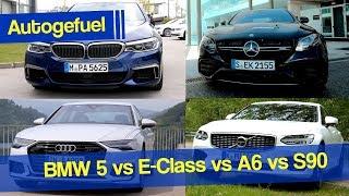 Best Premium Sedan BMW 5 Series M550i vs Audi A6 vs Mercedes E Class E63 vs Volvo S90