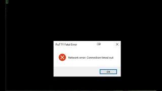 How to Fix Network error  connection timed out putty?