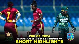 Short Highlights  Pakistan Women vs West Indies Women  2nd ODI 2024  PCB  M2F2A