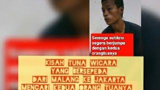 Kisah Sutikno seorang Tuna wicara dari SLB Malang yang bersepeda ke Jakarta mencari orang tuanya