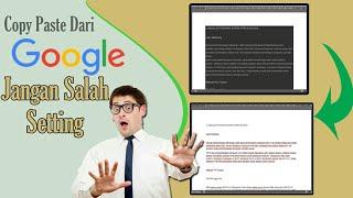 Cara Copy Paste Teks Yang Benar Dari Google ke Ms Word