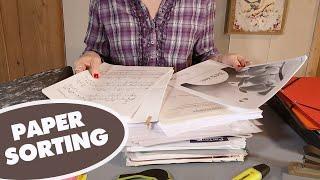 ASMR Paper Sorting • Shuffling Paper Plastic Sheet Protectors Ripping Paper Writing Sounds