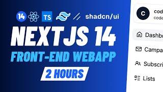 Building a Front-End Web App with Next.js 14 @shadcn & @TailwindLabs   — 4K 2 hours 2024