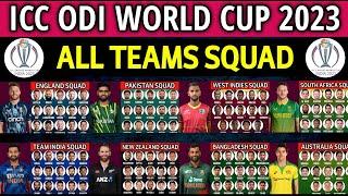 ICC ODI Cricket World Cup 2023 - All Team Squad  ODI World Cup 2023 All Teams Squad  ODI WC 2023