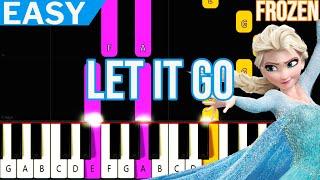 Frozen - Let It Go - EASY Piano Tutorial for Beginners