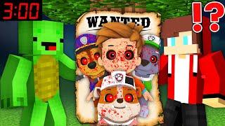 POW PATROL MONSTERS attack JJ and Mikey in Minecraft Challenge