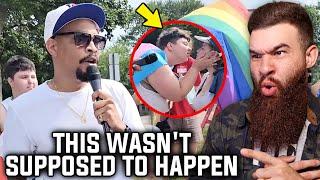 LGBTQ Supporters vs Street Preacher This Got Wild