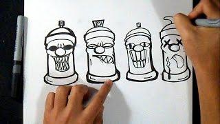 How to draw Spraycans designs
