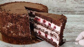 One of the most delicious chocolate cakes CHERRY Stracciatella cake Without gelatin