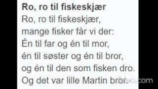 Ro ro til fiskeskjær - Norsk Barnesang