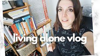 Living Alone Vlog #4  organizing my studio apartment budget grocery haul + what I eat in a week