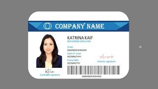 ID Card Design In MS Word  Create Employees Identity Card in Microsoft Word