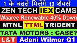 1 के बदले मिलेंगे 10 शेयर्सWaaree RenewableTRIDENTIEXTATA MOTORSMTNLTTMLAdani WilmarZen Tech