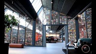 11.000 scale model cars in a glass wall - Haaning Collection – Car museum in Bagsvaerd Denmark