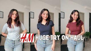 Huge H&M try on haul  Everyday wear tops for college linen pants linen shirt co-ord sets & more