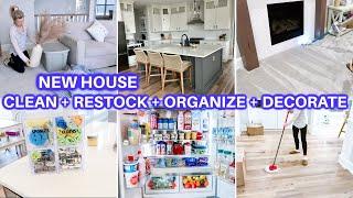 NEW HOUSE CLEAN WITH ME + ORGANIZE + HOUSE RESTOCK RESET  CLEANING MOTIVATION JAMIES JOURNEY