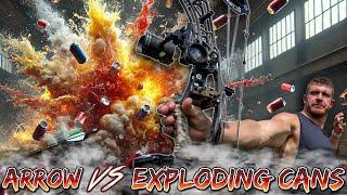 ARROW VS EXPLODING Cans at 10000 FPS  Insane Archery Slow Motion 