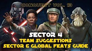 Hard Sector 4 Feats Guide  Conquest Vol. 13 SWGOH