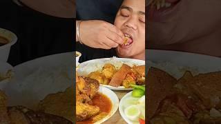 eating pork curry with fish curry #mukbang #Porkeating  #pork #fishcurry #eattingshow #food