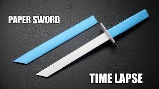 How to make a Paper Sword PART 6  Easy Origami Tutorial  DIY Ninja Sword TIME LAPSE