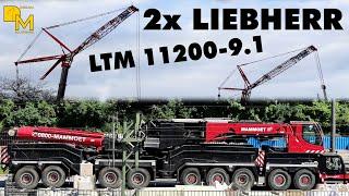 most powerful cranes of all  2x LIEBHERR LTM 11200-9.1 strongest of all telescopic cranes