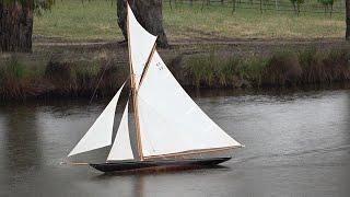 BRITANNIA SAILS AGAIN CLASSIC RC YACHTS AT PUDDLEDUCK VINEYARD 22nd Dec 2020